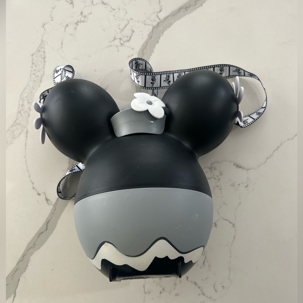 DISNEYLAND STEAMBOAT WILLIE MINNIE MOUSE AP POPCORN BUCKET with strap - Picture 3 of 7